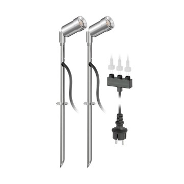 2x LED grond spot - 12V - 1,5 Watt - Complete set