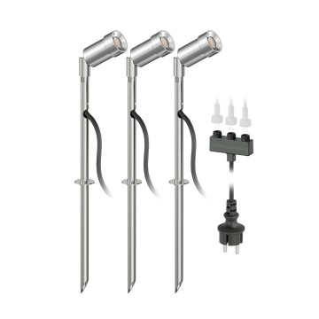 3x LED grond spot - 12V - 1,5 Watt - Complete set
