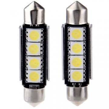 42mm LED - CANBUS - 4SMD - 5050 - 2 stuks - Wit