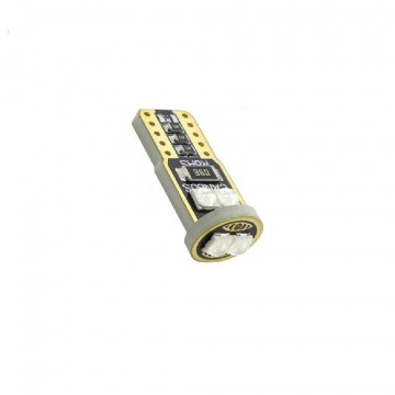 T10 LED - CANBUS - Extra fel - 6SMD - 12V - Blauw - Per stuk