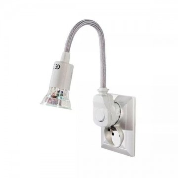 LED stekkerlamp - Met verstelbare arm - 185 Lumen - Grijs