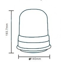 LED zwaailamp - E-Keurmerk - R10 - magneet - Oranje