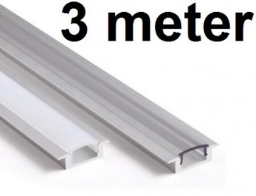 3 meter - inbouw 7mm - LED profiel - aluminium