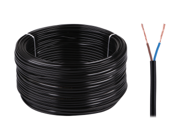 Platte stroomkabel - 2x 0,75mm2 - H03VVH-F - 5 meter