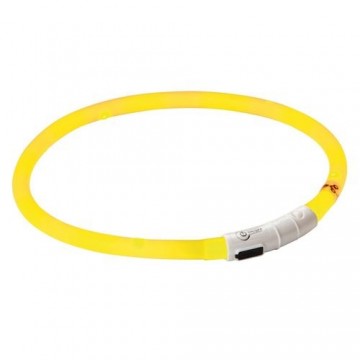 LED EASYDOG halsband - geel - inkortbaar 20 tot 70 CM - oplaadbaar