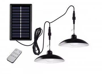 LED solar hanglamp - Koud wit - 100 Lumen - Met afstandsbediening - 2 stuks