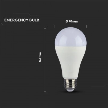 LED oplaadbare noodlamp - E27 - 9W - Warm wit - 806 Lumen