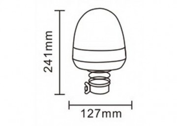 ORANJE dak zwaailicht - 16x3W LED - R10 / R65 - E keurmerk - beugel bevestiging - FLEX
