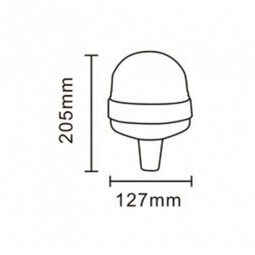 ORANJE dak zwaailicht - 16 LED - R10 / R65 - E keurmerk - beugel bevestiging