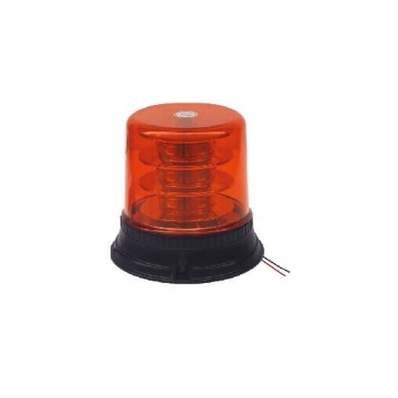 ORANJE magneet zwaailicht - 12V/24V - 18 LED SMD - E-keurmerk - R65 / R10 - Vaste aansluiting met stroomkabel