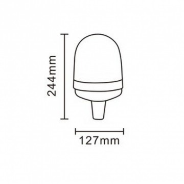 ORANJE dak zwaailicht - 18 LED - R10 / R65 - E keurmerk - beugel bevestiging