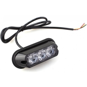 Bumper flitser wit - 3 LED - 9W - R10/R65