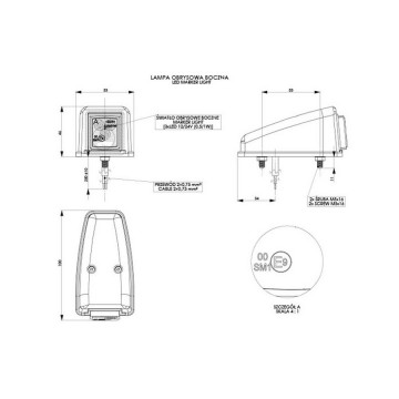 Lampa obrysowa ld222 led zolta2