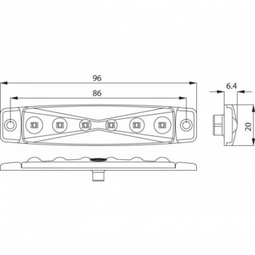 Markeer lamp LED WIT 24V