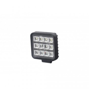 LED SPOT - 12 LED - 12W -  Ingebouwde schakelaar - Vierkant