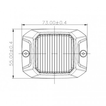 ORANJE bumper flitser - 4 LED - 10W - R10/R65