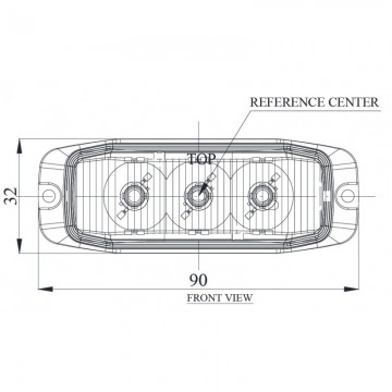 Lampa strobo pojazdy specjalne 3xled blue r10 r65 1