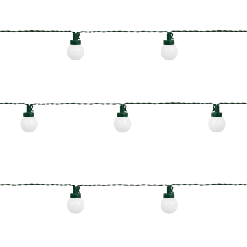 LED kerstverlichting - Warm witte bolletjes - 30 stuks - 9 meter - Koppelbaar