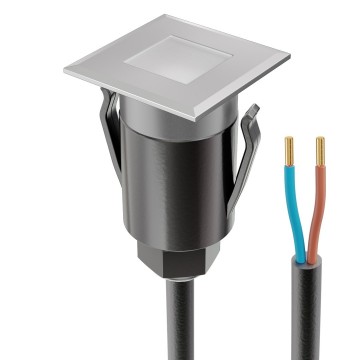 LED terrasverlichting vierkant - 3,4 x 3,4cm - 230V - Warm wit 