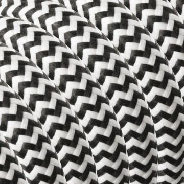 Fitting met kabel - E27 - 3 meter - Met schakelaar - Zwart/witE27 hanglamp - 3 meter - Met schakelaar - Zwart/wit