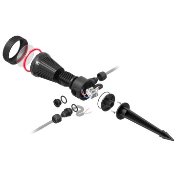 230V grondspot - GU10 fitting - 15 Watt - 390mm - Draaibaar