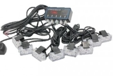 ORANJE bumper flitsers 8 X 2 LED zwaailicht 12v