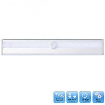 LED keuken / kast verlichting - warm wit - Sensor - Batterijen - Aluminium