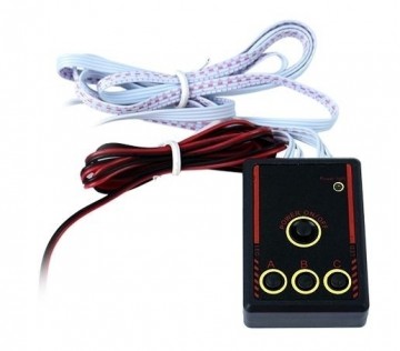 ROOD / BLAUW strobe 4-LED light flitser -zwaailicht