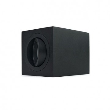 Opbouw spot GU10 - 96mm - Kunststof - Vierkant armatuur - Zwart