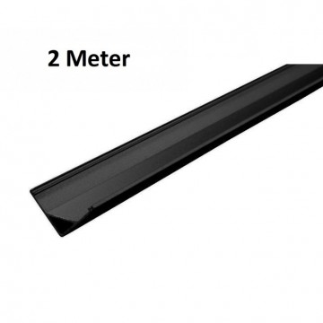 LED Profiel 2 meter - Met zwarte diffuser - 22mm HOEK DESIGN C - ZWART