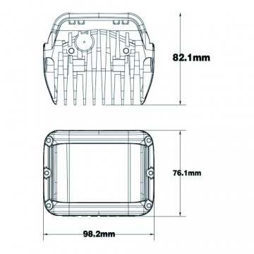 LED SPOT - 9 Led - 25Watt - Cube - Set 2 stuks