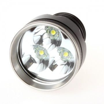 3x XML-T6 4000 Lumens Zaklamp 22,4 CM