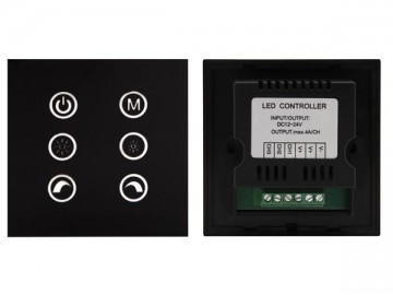 LED wandbediening Touch Panel RGB Multifunctioneel - Zwart LEDC12