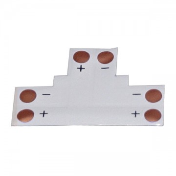 T connector - 8mm PCB - 2 pin - één kleur - 3528