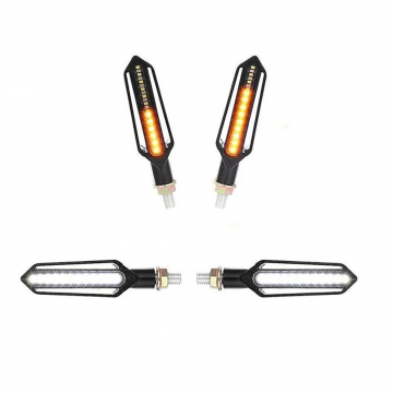 Dynamische motor richtingaanwijzers + dagrijverlichting - 24 LEDs - 2 stuks