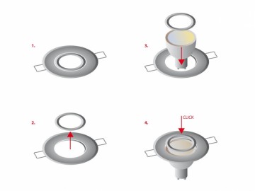 Inbouw spot MR16 aluminium rond armatuur zilver/zilver