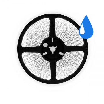 5 meter daglicht led strip waterproof - IP65 - 120Leds/m - 2835 - 12V