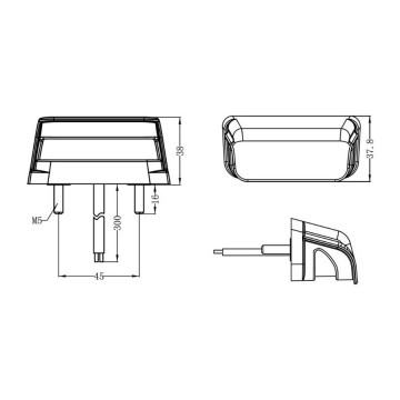 LED kentekenplaat verlichting - 4 LEDs - 12 / 24V