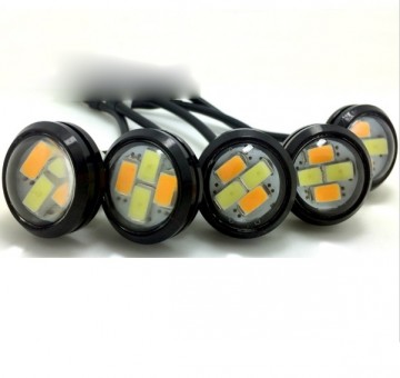 23MM LED - DUO COLOR - Eagle Eye - amber / wit - Waterproof - zwart
