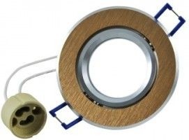 Inbouw spot - GU10 - aluminium - rond armatuur - geborsteld goud/zilver 85mm