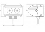 MINI LED BAR - 20W - 12cm - 4x4 offroad - 2 LED - WIT 6000K 12V/24V