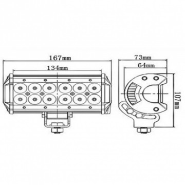 Panel led 36w 167mm 1
