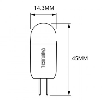 Philips G4 CorePro - 2.1W - Extra warm wit - Dimbaar - 210 Lumen