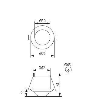 Plafond PIR bewegings sensor 360 graden