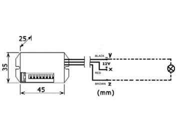 Mini Pir - Bewegings sensor - inbouw - 12 en 24 volt