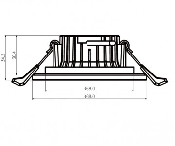 Plafond armatuur - Koud wit - LED 90mm - 5W - 4000K