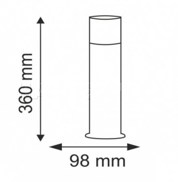 Tuin Lamp Staand Pilaar Crystal 2 - 36cm