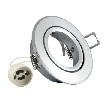 Inbouw spot - GU10 - aluminium - rond armatuur - Zilver/Zilver 85mm