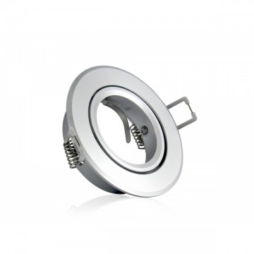 Inbouw spot - GU10 - aluminium - rond armatuur - Zilver/Zilver 85mm