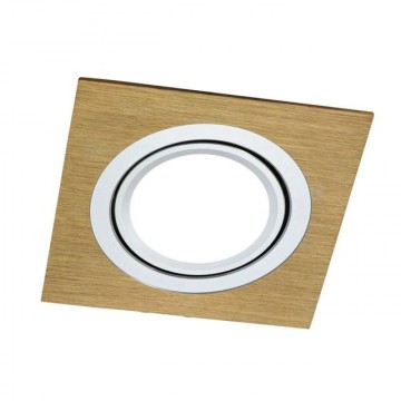 Inbouw spot GU10 aluminium vierkant armatuur goud/zilver